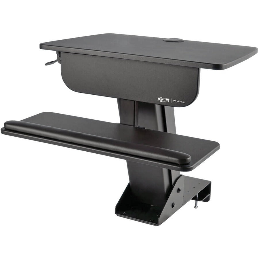 Tripp Lite by Eaton WorkWise Sit Stand Desktop Workstation Adjustable Standing Desk w/ Clamp WWSSDC