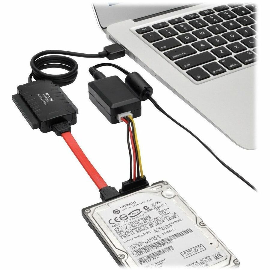 Tripp Lite by Eaton USB 3.2 Gen 1 to SATA/IDE Adapter with Built-In USB Cable, 2.5 in., 3.5 in. and 5.25 in. Hard Drives U338-06N