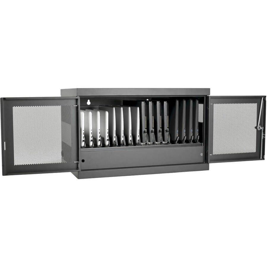 Tripp Lite by Eaton Multi-Device Charging Station, 16 AC Outlets, Chromebooks and Laptops, Wall-Mount and Cart Options, Black CSC16AC