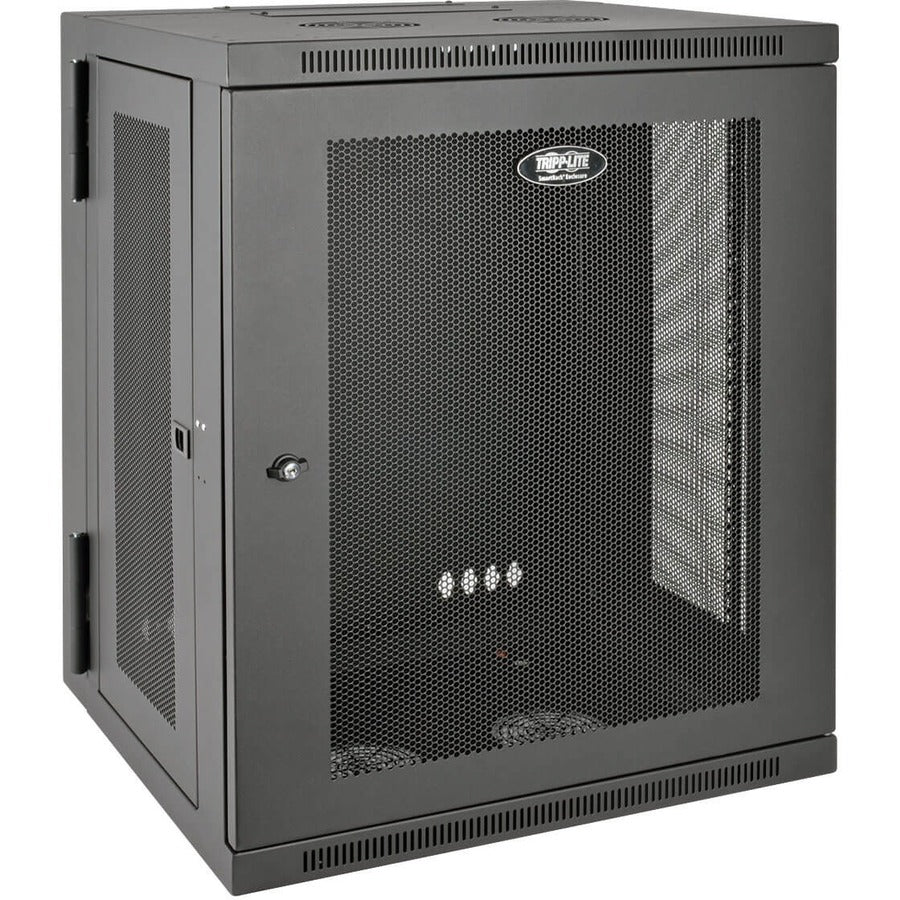 Tripp Lite by Eaton SmartRack 15U Low-Profile Switch-Depth Wall-Mount Half-Height Rack Enclosure, Hinged Back SRW15US