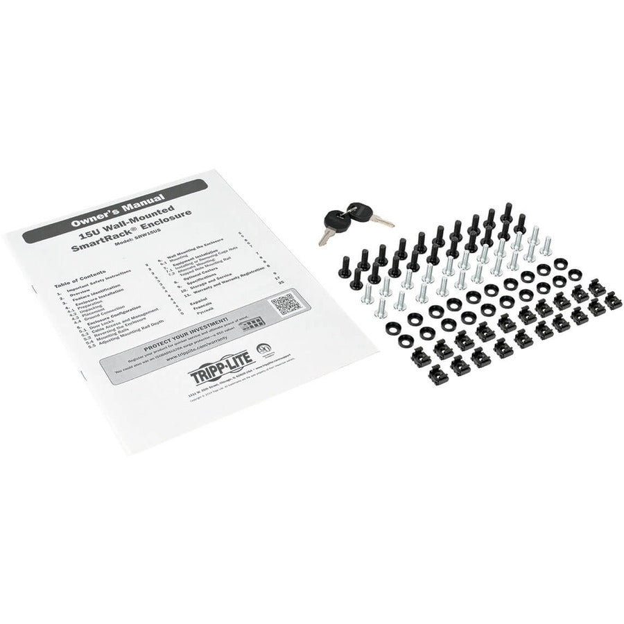 Tripp Lite by Eaton SmartRack 15U Low-Profile Switch-Depth Wall-Mount Half-Height Rack Enclosure, Hinged Back SRW15US