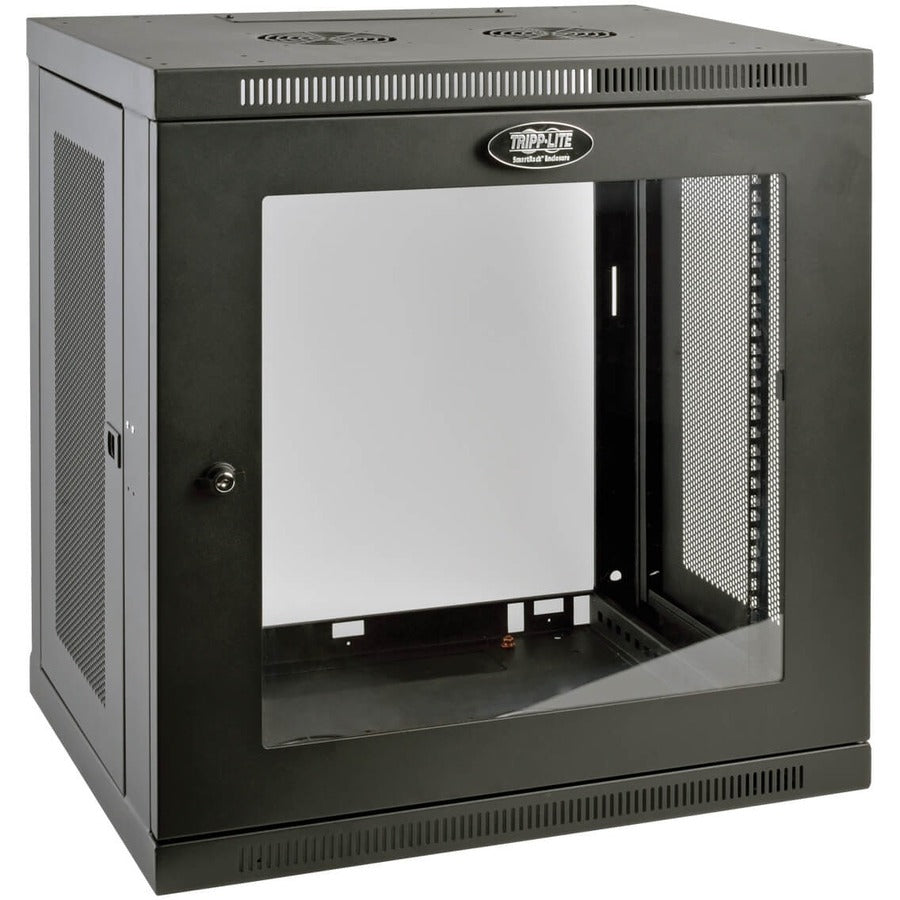 Tripp Lite by Eaton SmartRack 12U Low-Profile Switch-Depth Wall-Mount Small Rack Enclosure, Clear Acrylic Window SRW12UG