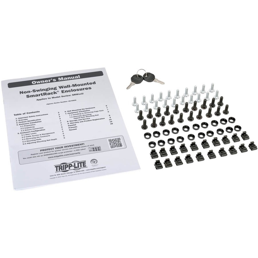 Tripp Lite by Eaton SmartRack 12U Low-Profile Switch-Depth Wall-Mount Small Rack Enclosure, Clear Acrylic Window SRW12UG