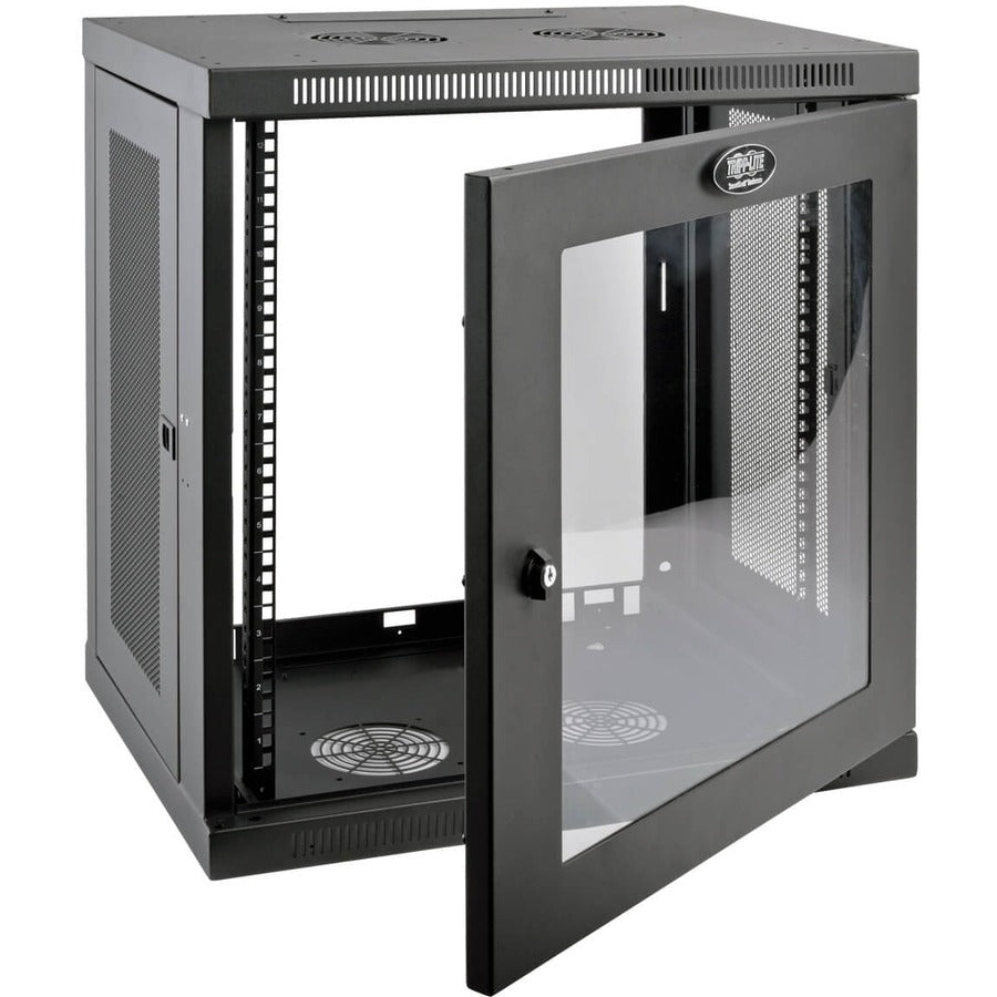 Tripp Lite by Eaton SmartRack 12U Low-Profile Switch-Depth Wall-Mount Small Rack Enclosure, Clear Acrylic Window SRW12UG