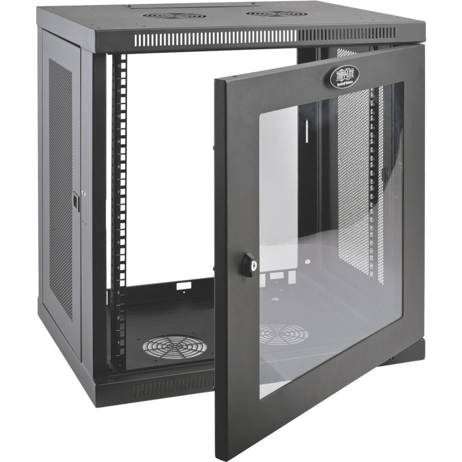 Tripp Lite by Eaton SmartRack 12U Low-Profile Switch-Depth Wall-Mount Small Rack Enclosure, Clear Acrylic Window SRW12UG