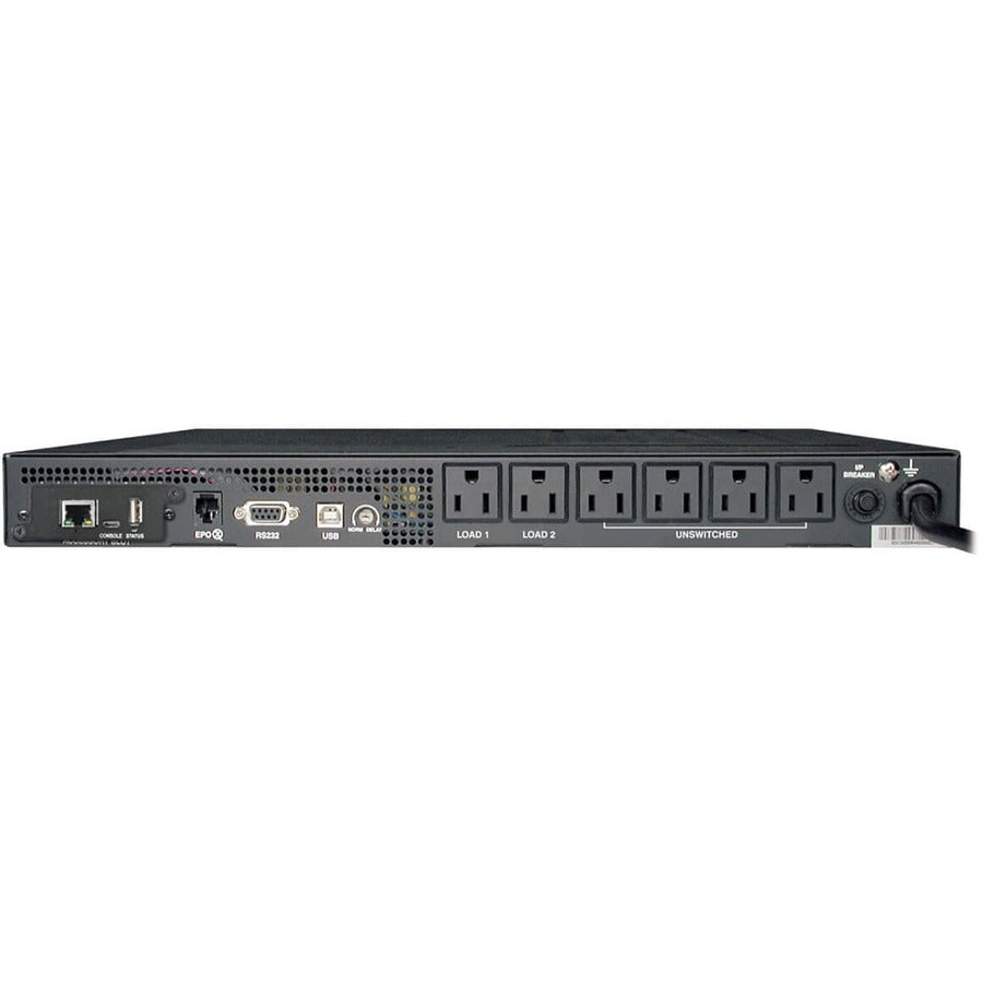 Tripp Lite by Eaton SmartPro 120V 750VA 600W Line-Interactive Sine Wave UPS, 1U Rack/Vertical, Pre-installed WEBCARDLX Network Interface, USB, DB9 Serial - Battery Backup SMART750RM1UN