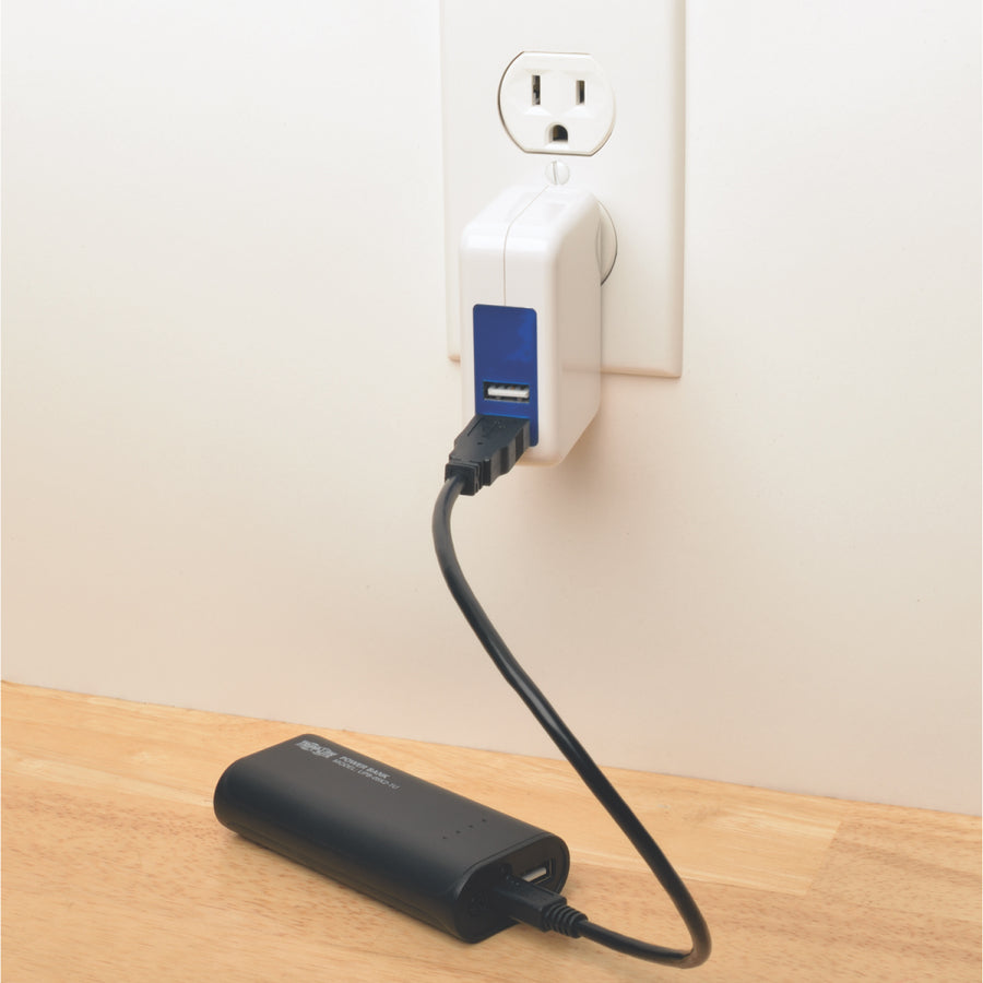 Tripp Lite by Eaton Portable Charger - USB-A, 5200mAh Power Bank, Lithium-Ion, LED Flashlight, Black UPB-05K2-1U