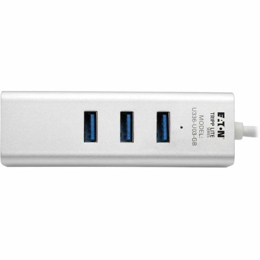 Tripp Lite by Eaton USB 3.0 SuperSpeed to Gigabit Ethernet NIC Network Adapter with 3 Port USB 3.0 Hub U336-U03-GB