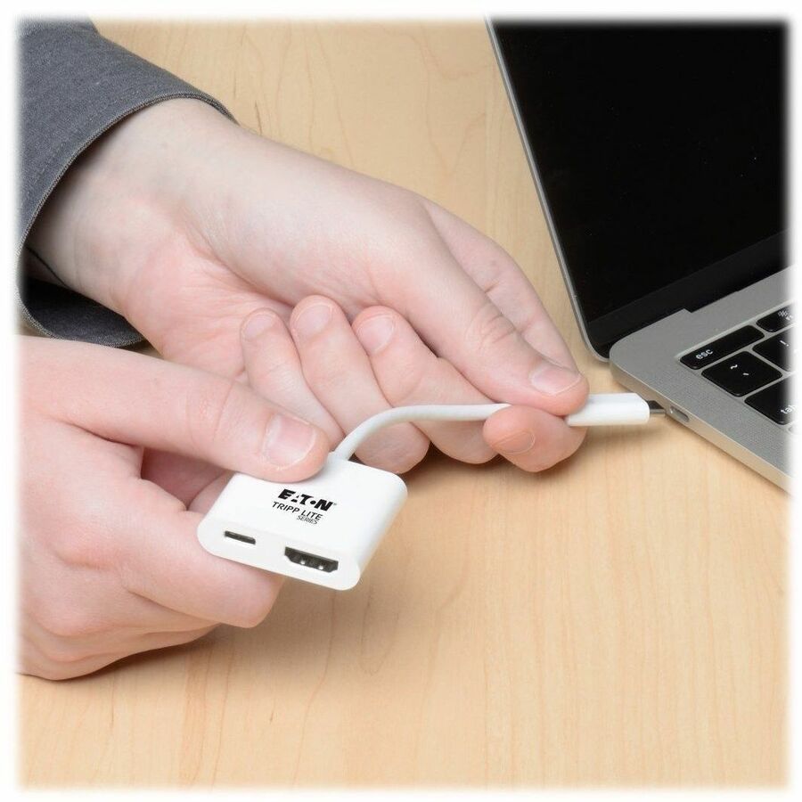 Tripp Lite by Eaton USB C to HDMI Video Adapter Converter 4Kx2K w/ USB-C PD Charging Port, USB-C to HDMI, USB Type-C to HDMI, USB Type C to HDMI 6in U444-06N-H4-C
