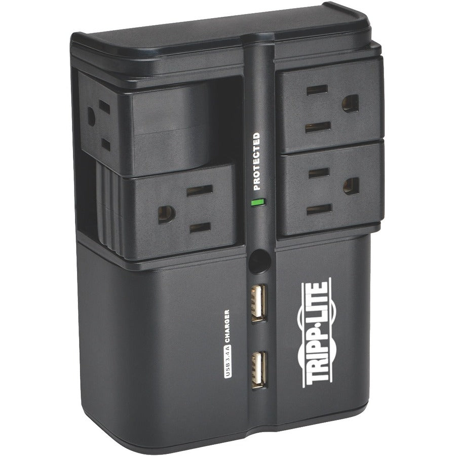 Tripp Lite by Eaton Protect It! Surge Protector with 4 Rotatable Outlets, Direct Plug-In, 1080 Joules, 3.4A USB Charger SK40RUSBB