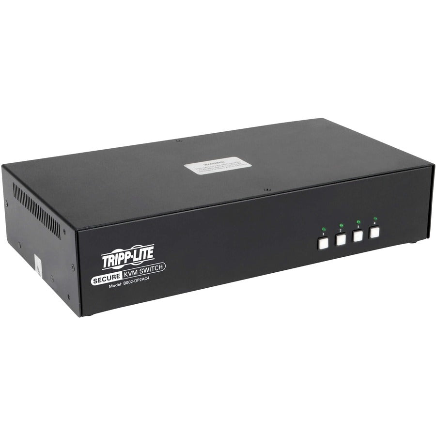 Tripp Lite by Eaton Secure KVM Switch, 4-Port, Dual Monitor, DisplayPort to DisplayPort, 4K, NIAP PP3.0, Audio, CAC, TAA B002-DP2AC4