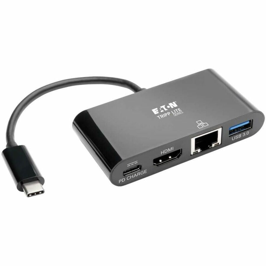 Tripp Lite by Eaton USB C to HDMI Multiport Adapter Docking Station 4K, Thunderbolt 3 Compatible, USB Type C to HDMI Black, USB-C, USB Type-C, USB Type C U444-06N-H4GUBC