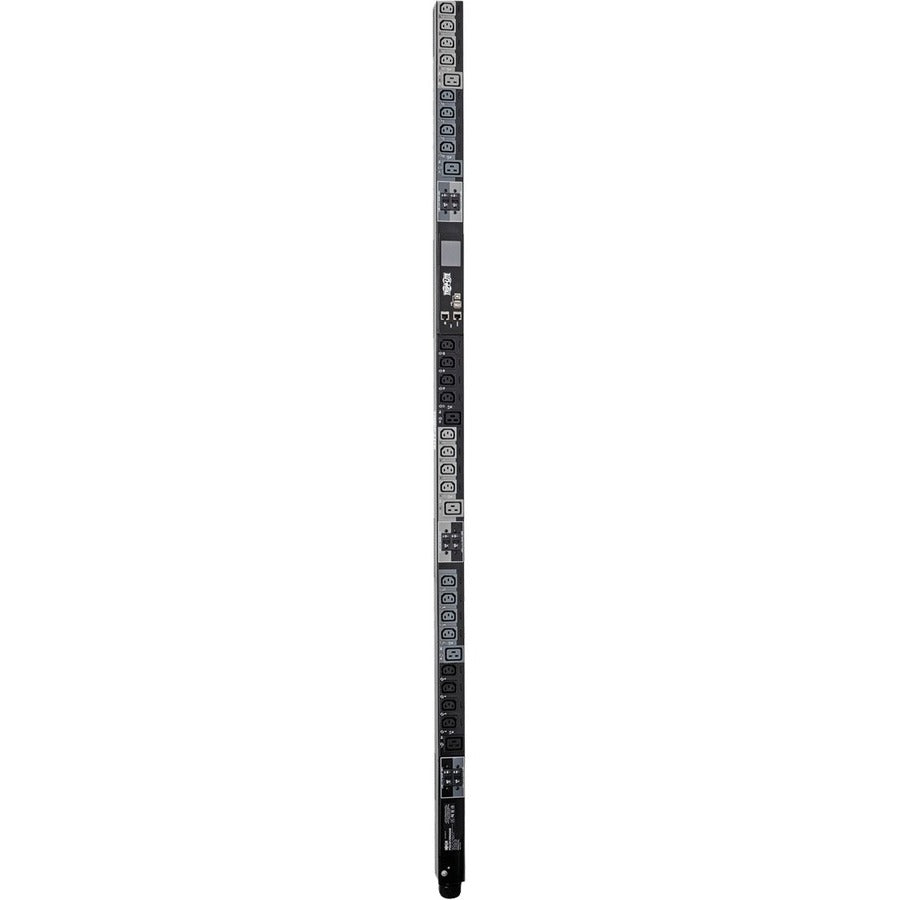 Tripp Lite by Eaton 23kW 220-240V 3PH Switched PDU - LX Interface, Gigabit, 30 Outlets, IEC 309 32A Red 380-415V Input, LCD, 1.8 m Cord, 0U 1.8 m Height, TAA PDU3XEVSR6G32B