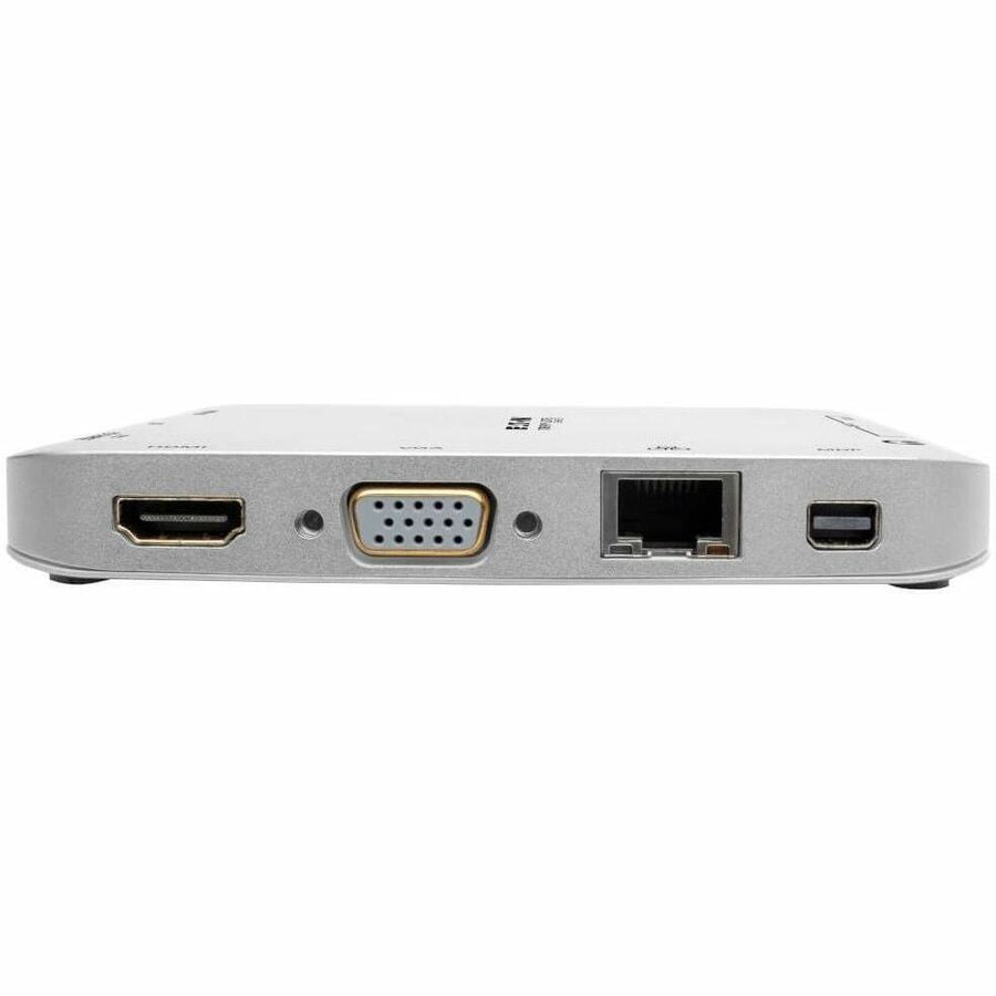 Tripp Lite by Eaton USB-C Dock, Dual Display - 4K HDMI/mDP, VGA, USB 3.x (5Gbps), USB-A/C Hub, GbE, 60W PD Charging U442-DOCK2-S