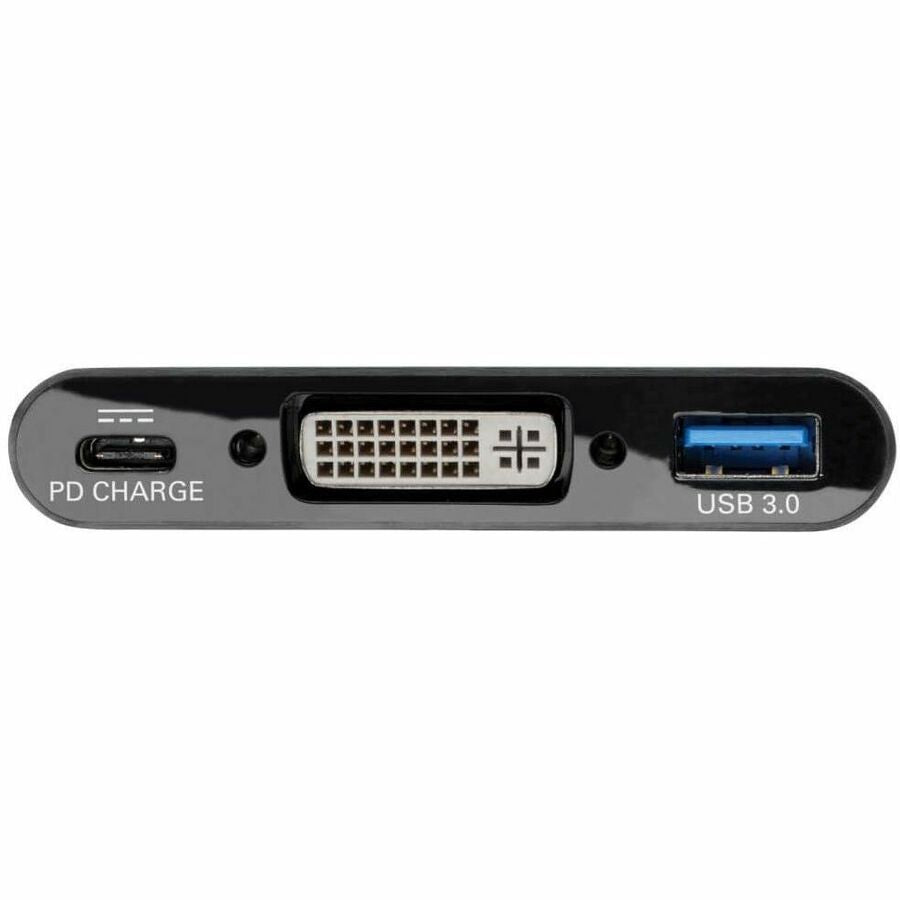 Tripp Lite by Eaton USB C to DVI Adapter USB Hub & PD Charging, Thunderbolt 3 Compatible, USB Type C to DVI, USB-C, USB Type-C 6in U444-06N-DUB-C