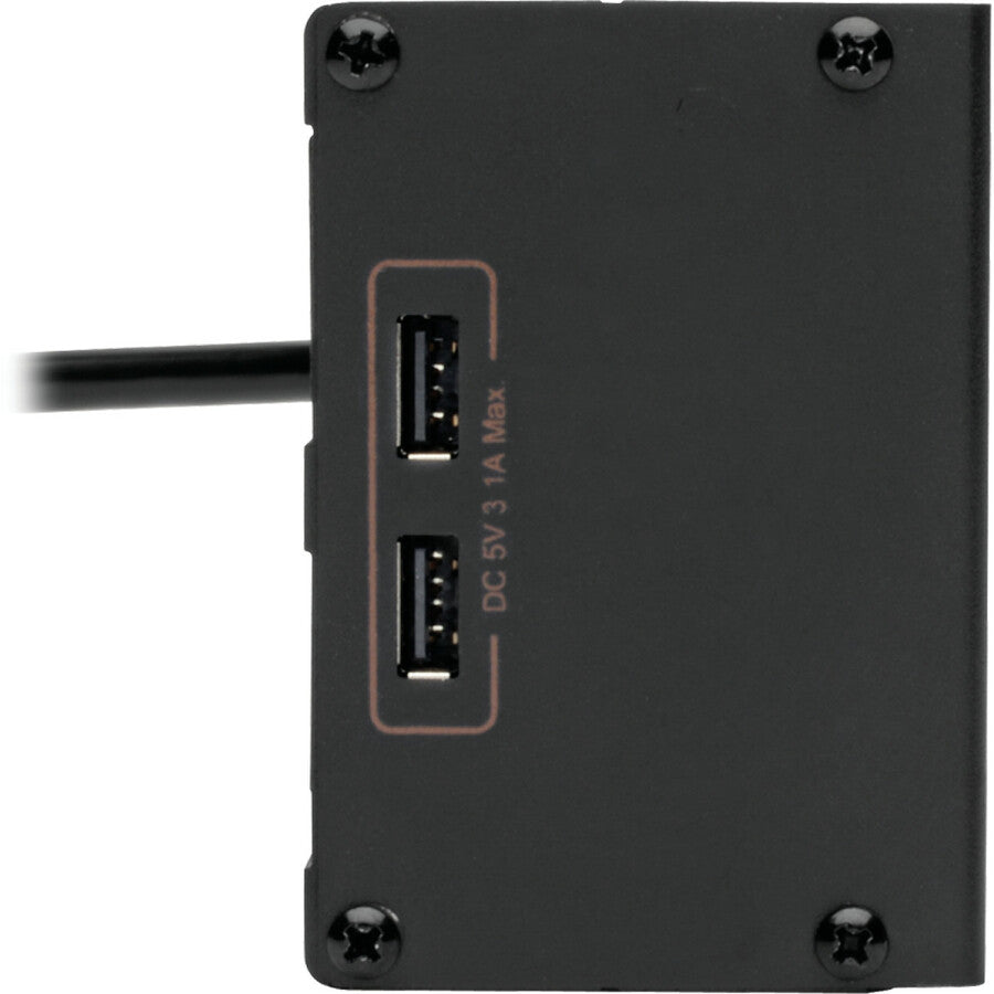 Tripp Lite by Eaton Isobar 4-Outlet Surge Protector, 8 ft. (2.43 m) Cord, Right-Angle Plug, 3330 Joules, 2 USB Ports, Metal Housing IBAR4ULTRAUSBB