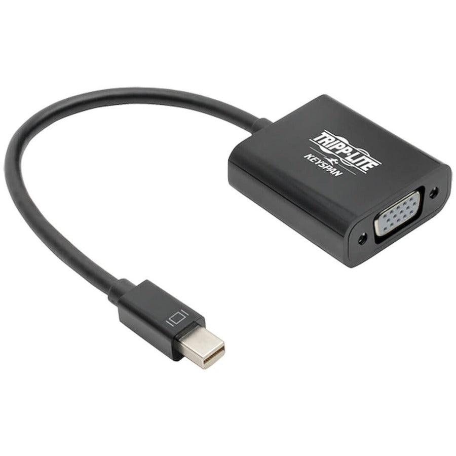 Tripp Lite by Eaton Keyspan Mini DisplayPort to Active VGA Adapter, Video Converter (M/F), Black, 6-in. (15.24 cm) P137-06N-VGAB