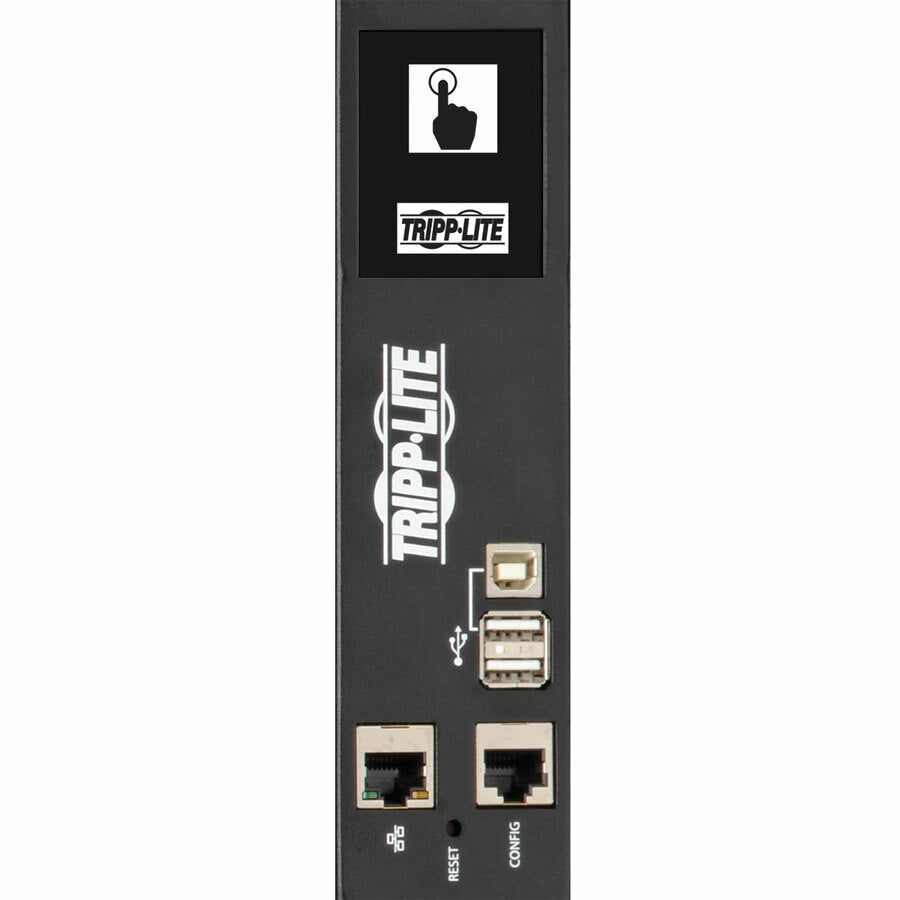 Tripp Lite by Eaton 14.5kW 200-240V 3PH Switched PDU - LX Interface, Gigabit, 30 Outlets, IEC 309 60A Blue Input, LCD, 1.8 m Cord, 0U 1.8 m Height, TAA PDU3EVSR6G60