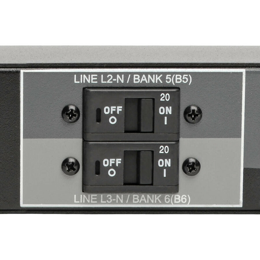 Tripp Lite by Eaton 28.8kW 220-240V 3PH Switched PDU - LX Interface, Gigabit, 24 Outlets, Hardwire 380-415V Input, LCD, 1.8 m Cord, 0U 1.8 m Height, TAA PDU3XEVSRHWA