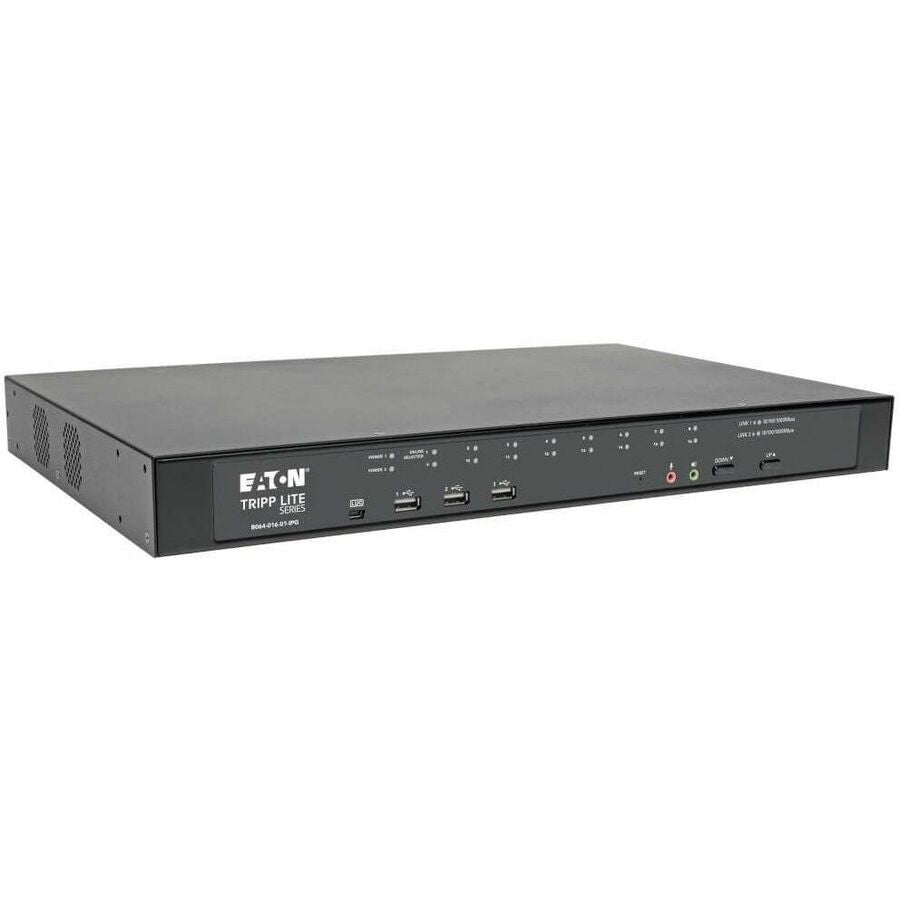 Tripp Lite by Eaton NetDirector 16-Port Cat5 KVM over IP Switch - Virtual Media, 1 Remote + 1 Local User, 1U Rack-Mount, TAA B064-016-01-IPG