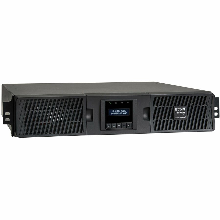 Eaton Tripp Lite Series SmartOnline 750VA 675W 120V Double-Conversion UPS - 8 Outlets, Extended Run, Network Card Included, LCD, USB, DB9, 2U Rack/Tower - Battery Backup SU750RTXLCD2UN