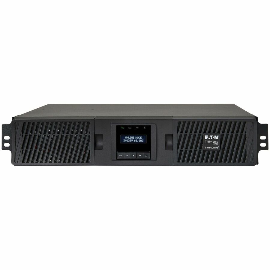 Eaton Tripp Lite Series SmartOnline 750VA 675W 120V Double-Conversion UPS - 8 Outlets, Extended Run, Network Card Included, LCD, USB, DB9, 2U Rack/Tower - Battery Backup SU750RTXLCD2UN