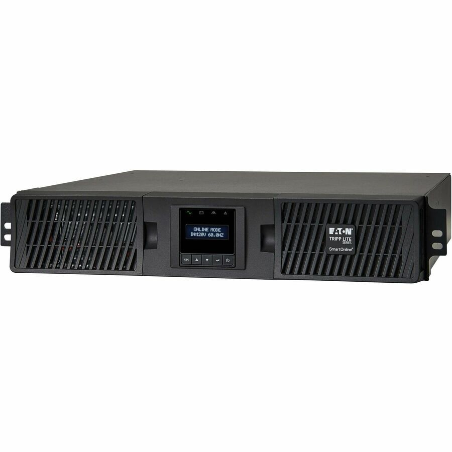 Eaton Tripp Lite Series SmartOnline 3000VA 2700W 120V Double-Conversion UPS - 7 Outlets, Extended Run, Network Card Included, LCD, USB, DB9, 2U Rack/Tower - Battery Backup SU3000RTXLCD2UN