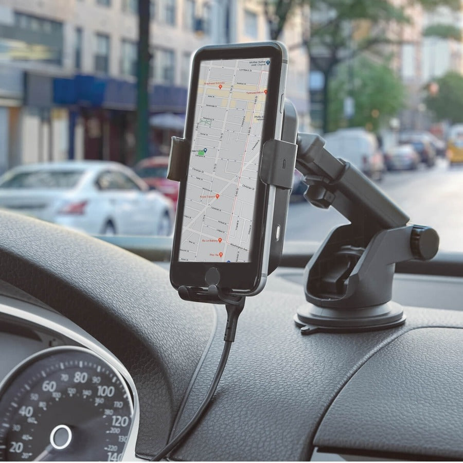 Tripp Lite by Eaton Wireless Car Charger - 15W Fast Charging, USB-C, Apple and Samsung Compatible, Windshield/Dash/Vent Phone Holder U280-CQ01