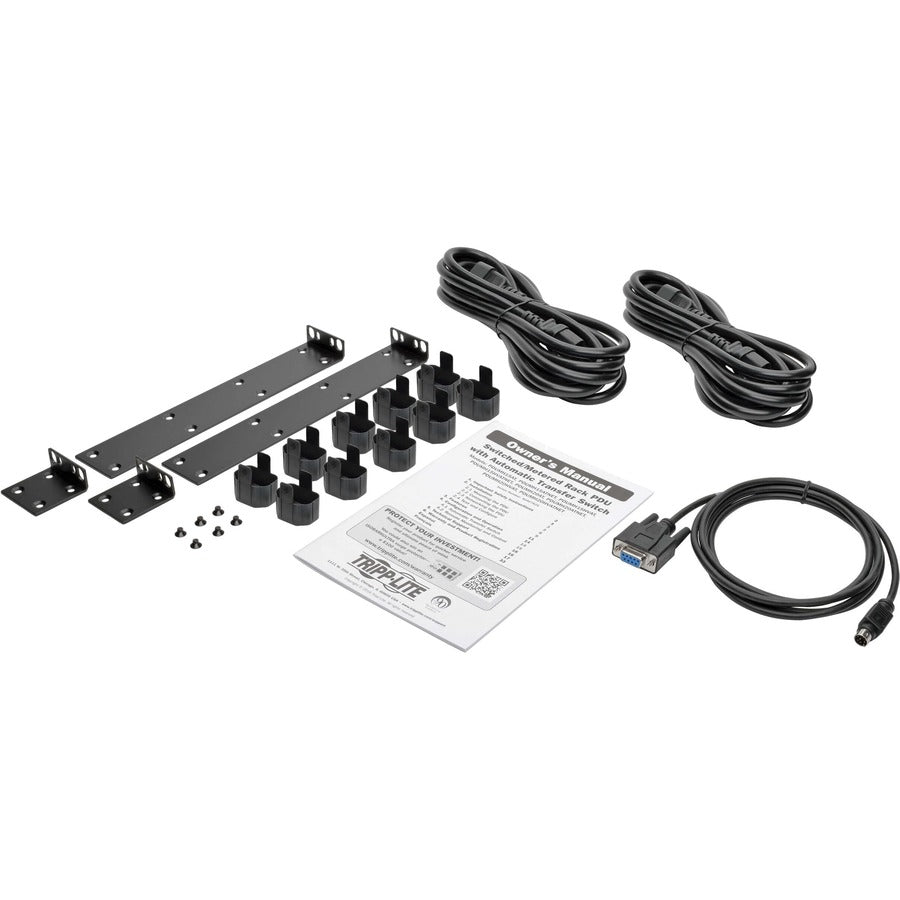 Tripp Lite by Eaton 1.92kW 120V Single-Phase ATS/Local Metered PDU - 16 5-15/20R Outlets, Dual L5-20P/5-20P Inputs, 12 ft. Cords, 1U, TAA PDUMH20ATS