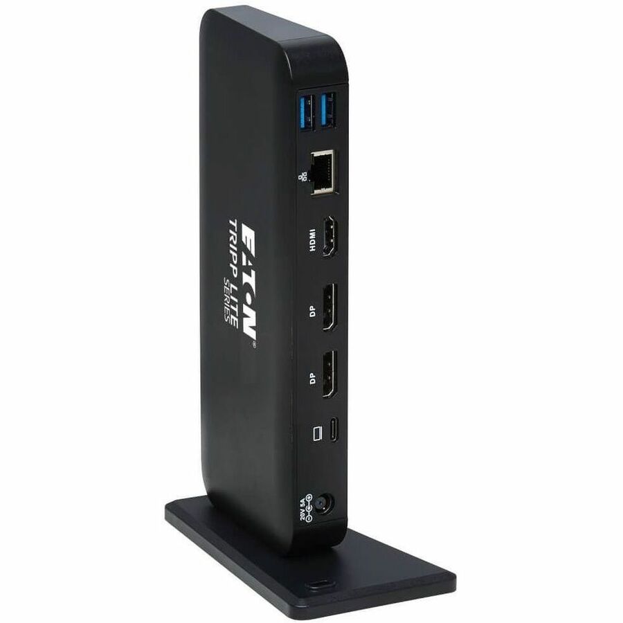 Tripp Lite by Eaton USB-C Dock, Triple Display - 4K 60 Hz HDMI/DisplayPort, USB 3.x Gen 2 (10Gbps), USB-A/USB-C Hub, GbE, 85W PD Charging, Black U442-DOCK8-B
