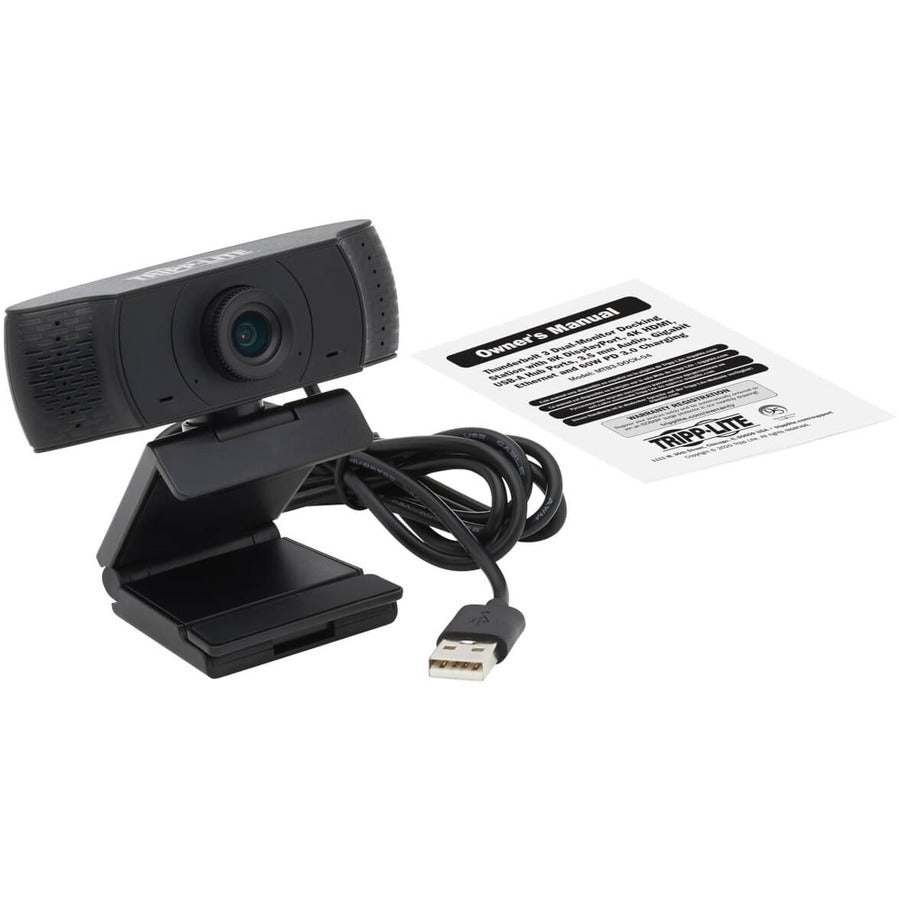 Tripp Lite by Eaton USB Webcam with Microphone Web Camera for Laptops and Desktop PCs 1080p AWC-001