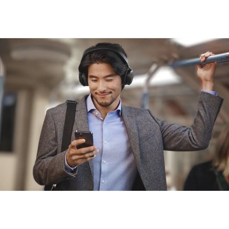 Jabra Evolve2 75 Wireless On-ear Stereo Headset - USB-A - Unified Communication - Black - Binaural - Ear-cup - 3000 cm - Bluetooth - 20 Hz to 20 kHz - MEMS Technology Microphone - Noise Cancelling 27599-989-999