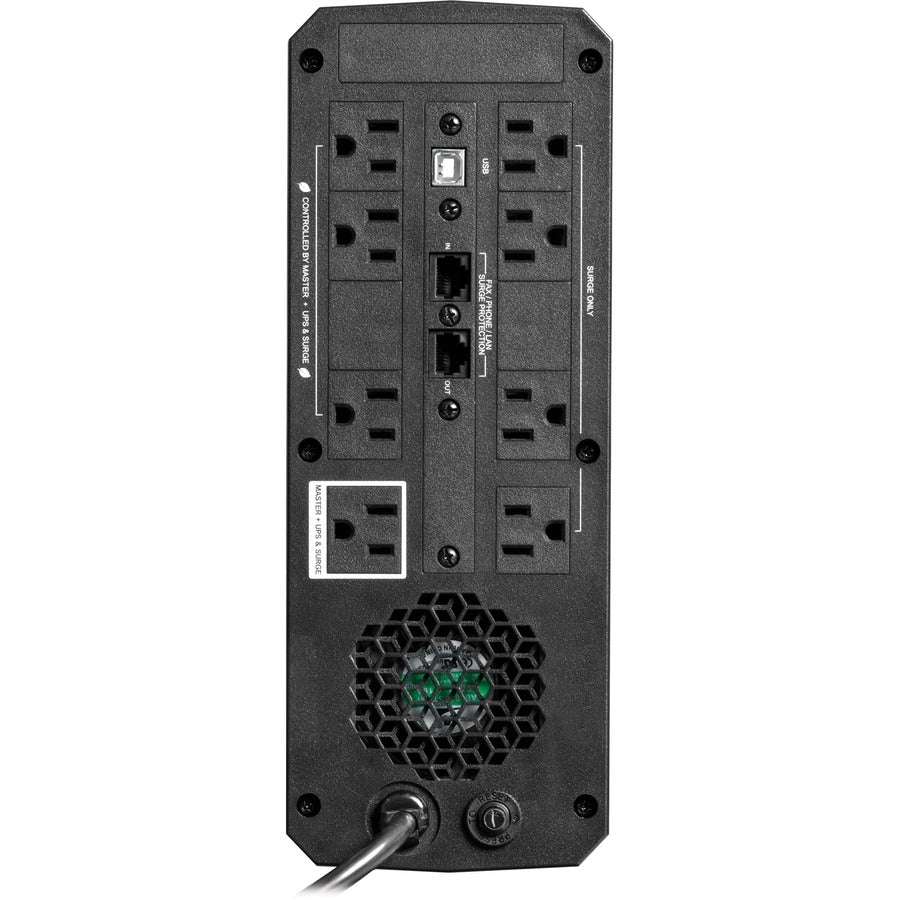 Tripp Lite by Eaton 600VA 360W 120V Pure Sine Wave Gaming UPS Battery Backup - LCD, AVR, RGB LEDs, USB Charging, Power Saving SMART600PSGLCD
