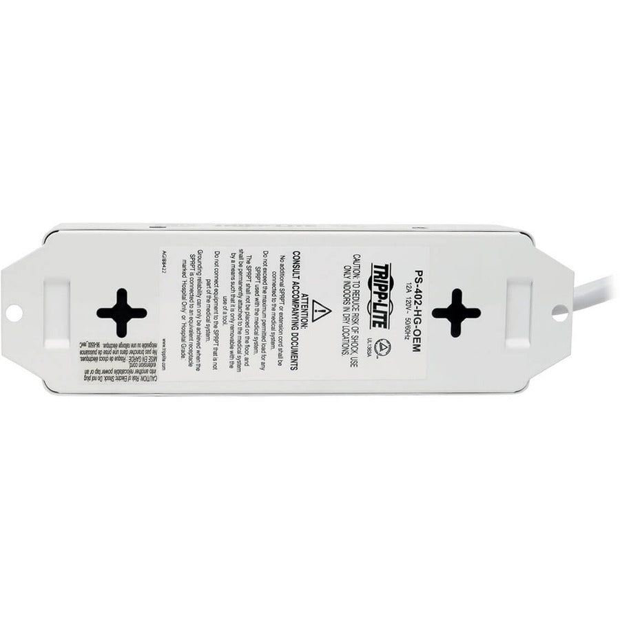 Tripp Lite by Eaton Safe-IT UL 1363A Medical-Grade Power Strip for Patient-Care Vicinity, 4x 15A Hospital-Grade Outlets, 15 ft. Cord PS-415-HG-OEM