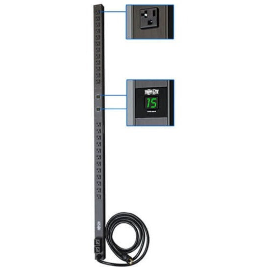 Tripp Lite by Eaton 2.9kW Single-Phase Local Metered PDU, 120V Outlets (24 5-15/20R), L5-30P, 10 ft. (3.05 m) Cord, 0U Vertical PDUMV30