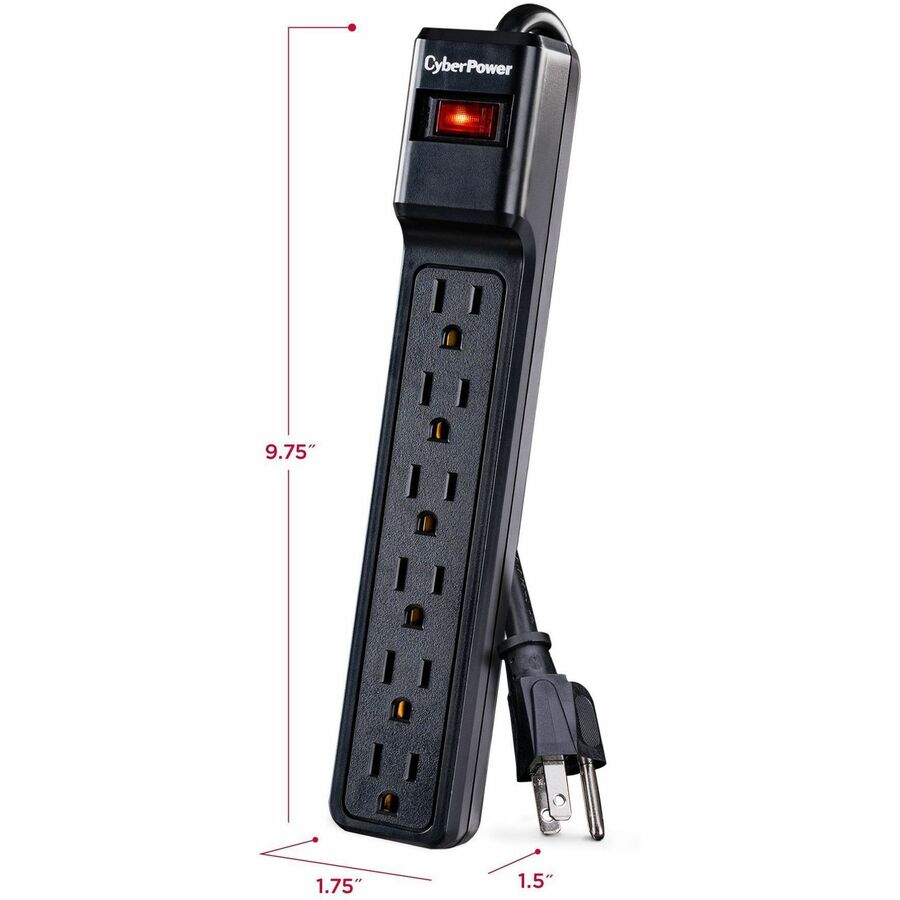 CyberPower CSB6012 Essential 6 - Outlet Surge with 1200 J CSB6012