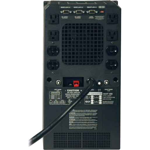 Tripp Lite by Eaton SmartPro 120V 3kVA 2.4kW Line-Interactive UPS, Tower, Extended Run, 3 DB9 ports - Battery Backup SMART3000NET