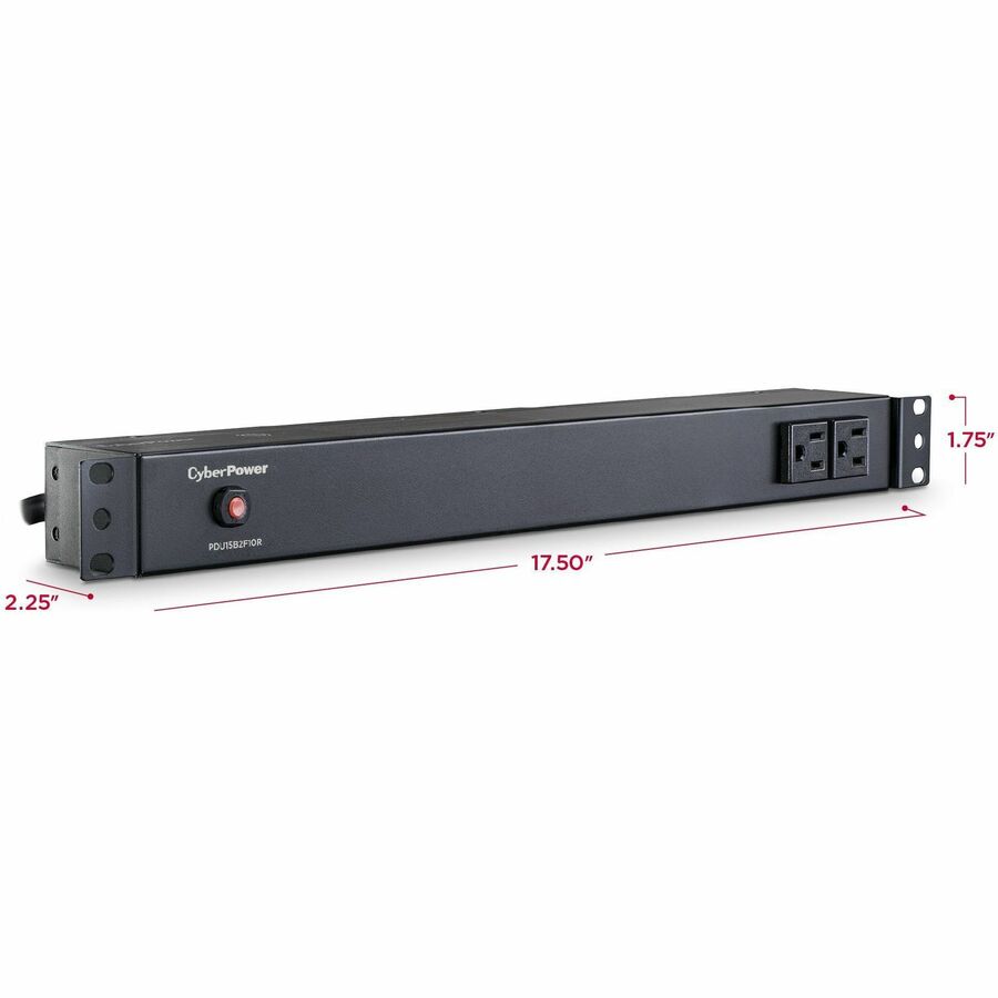 CyberPower PDU15B2F10R 100 - 125 VAC 15A Basic PDU PDU15B2F10R
