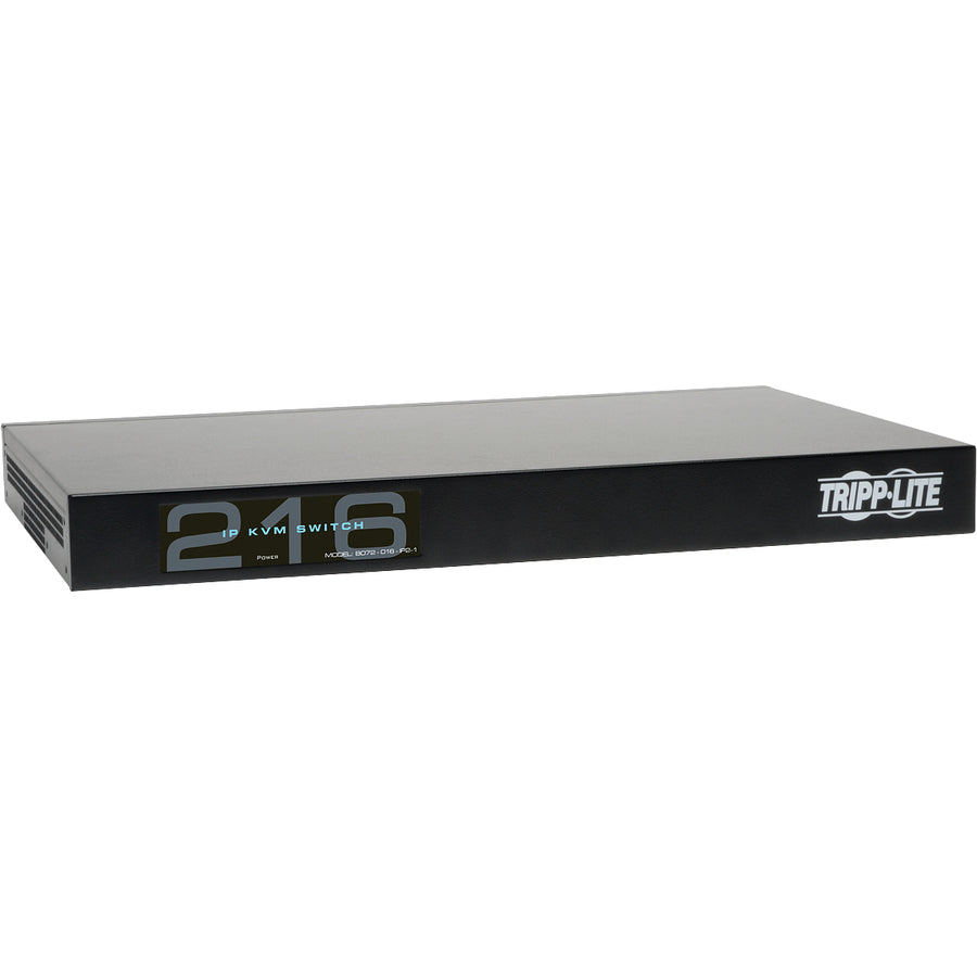 Tripp Lite by Eaton NetCommander 16-Port Cat5 KVM over IP Switch - 2 Remote + 1 Local User, 1U Rack-Mount B072-016-IP2