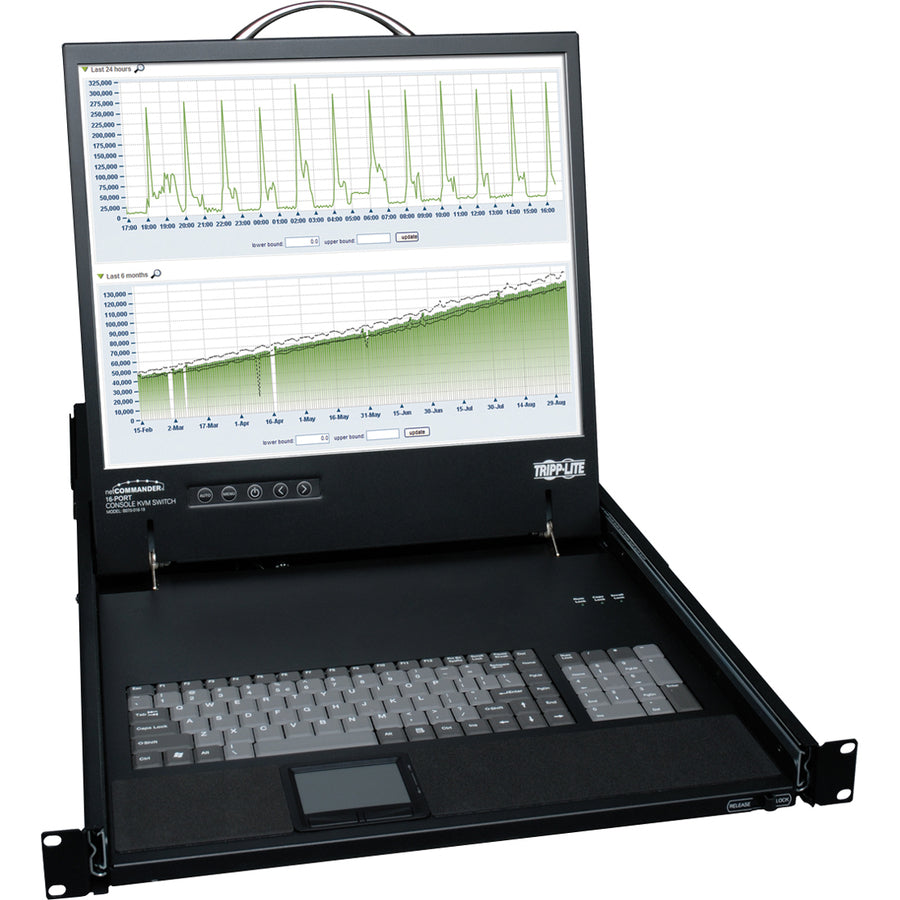 Tripp Lite by Eaton NetCommander 16-Port Cat5 1U Rack-Mount Console KVM Switch with 19-in. LCD B070-016-19