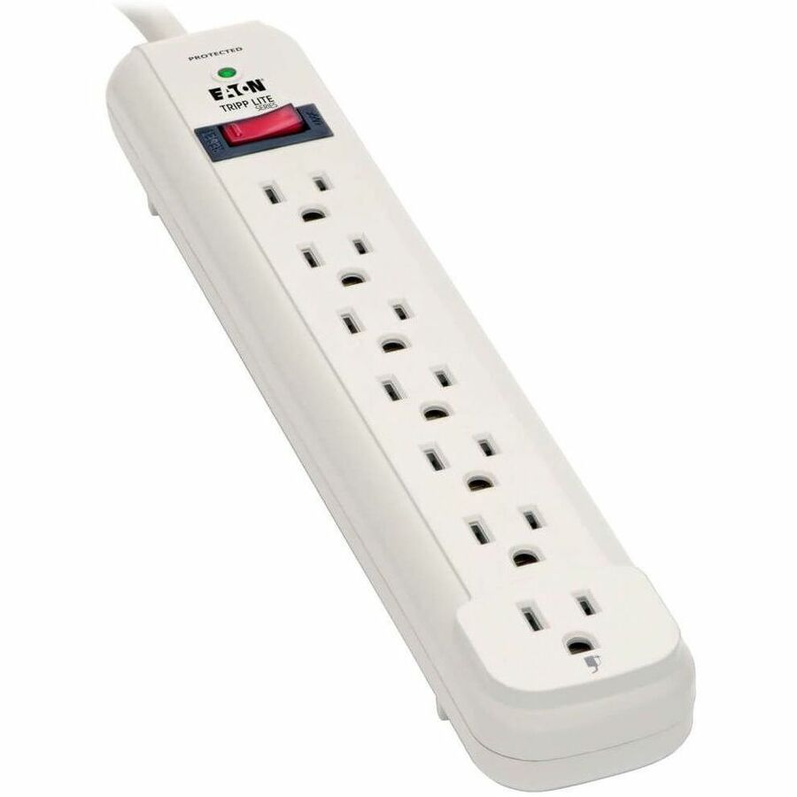 Eaton Tripp Lite Series Protect It! 7-Outlet Surge Protector, 25 ft. Cord, 1080 Joules, Diagnostic LED, Light Gray Housing TLP725