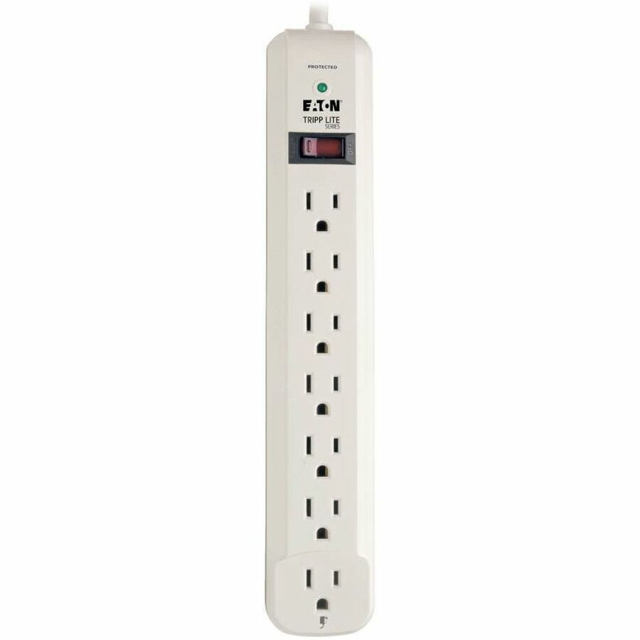 Eaton Tripp Lite Series Protect It! 7-Outlet Surge Protector, 25 ft. Cord, 1080 Joules, Diagnostic LED, Light Gray Housing TLP725