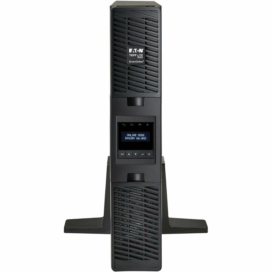 Eaton Tripp Lite Series SmartOnline 1500VA 1350W 120V Double-Conversion UPS - 8 Outlets, Extended Run, Network Card Included, LCD, USB, DB9, 2U Rack/Tower - Battery Backup SU1500RTXLCDN