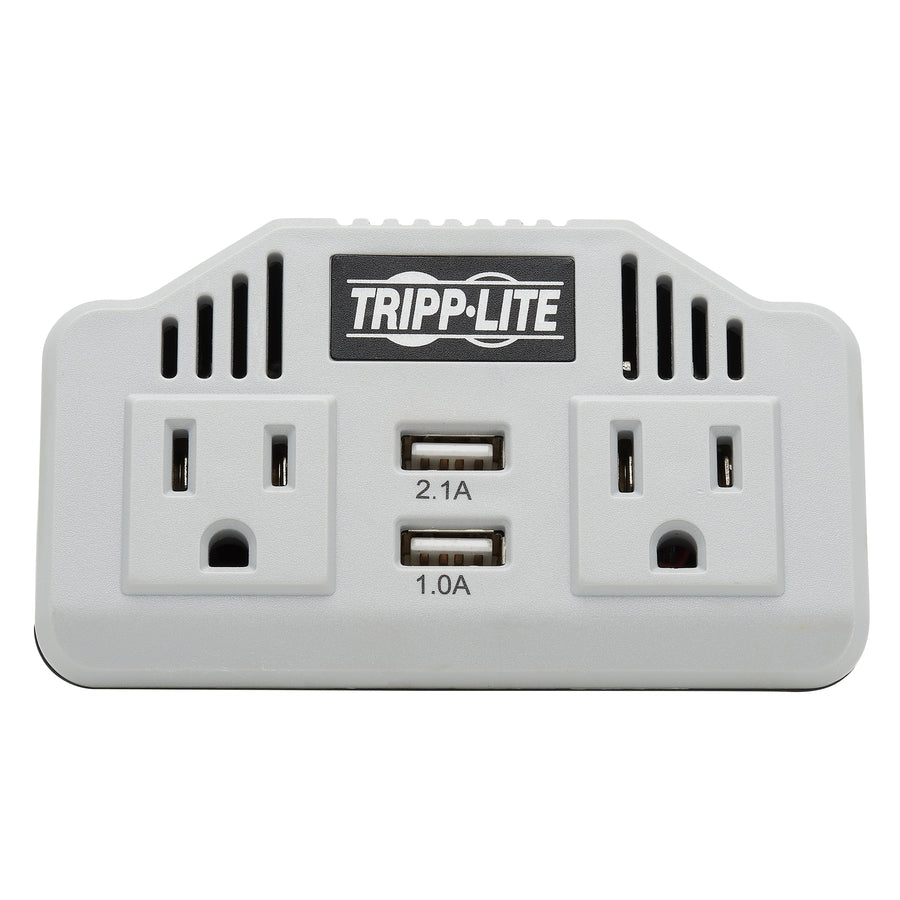 Tripp Lite by Eaton 400W PowerVerter Ultra-Compact Car Inverter with 2 AC/2USB - 3.1A/Battery Cables/Cigarette Lighter Adapter (CLA) PV400USB
