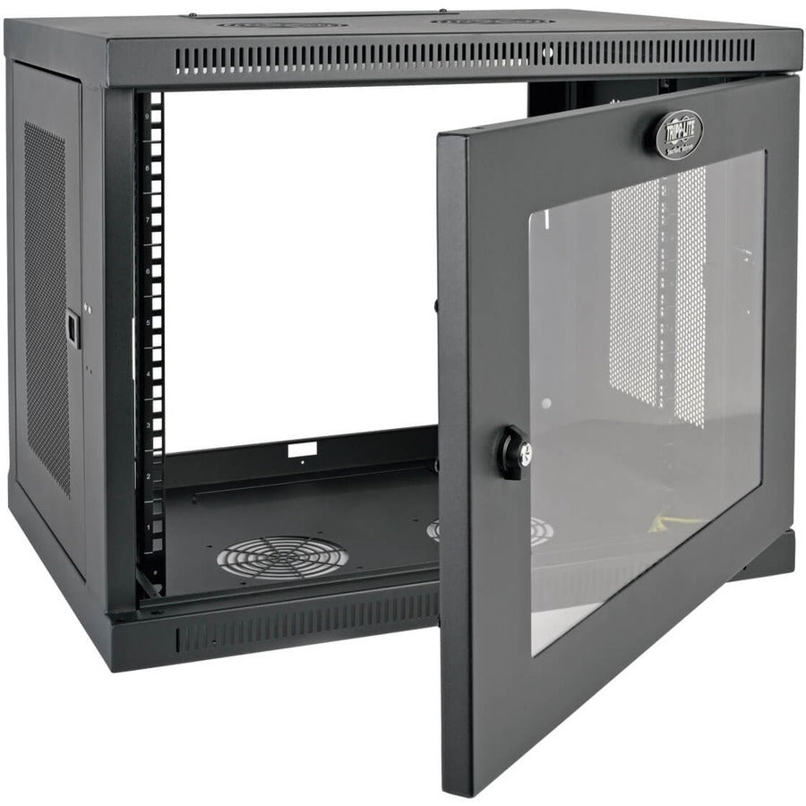 Tripp Lite by Eaton SmartRack 9U Low-Profile Switch-Depth Wall-Mount Mini Rack Enclosure, Clear Acrylic Window SRW9UG