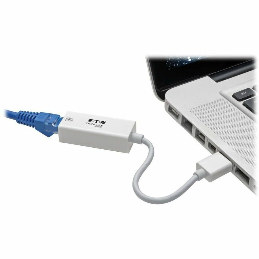 Tripp Lite by Eaton USB 3.0 SuperSpeed to Gigabit Ethernet NIC Network Adapter RJ45 10/100/1000 White U336-000-GBW