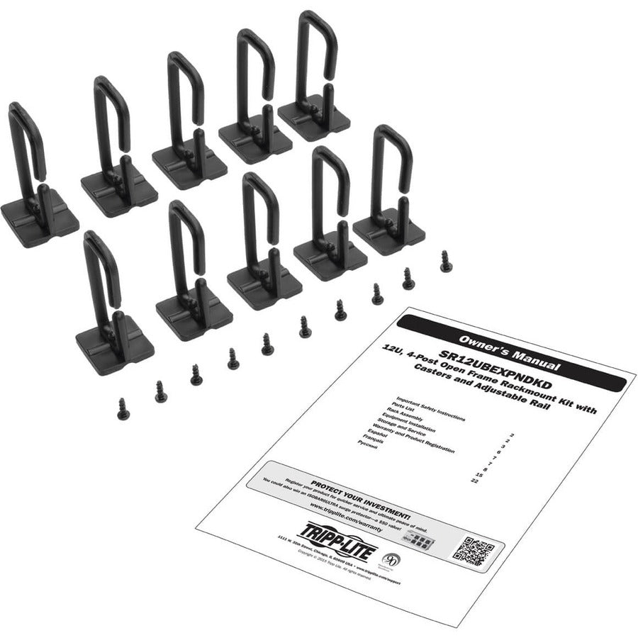 Tripp Lite by Eaton 12U 4-Post Open Frame Rack Cabinet Floor Standing 36" Depth SR12UBEXPNDKD