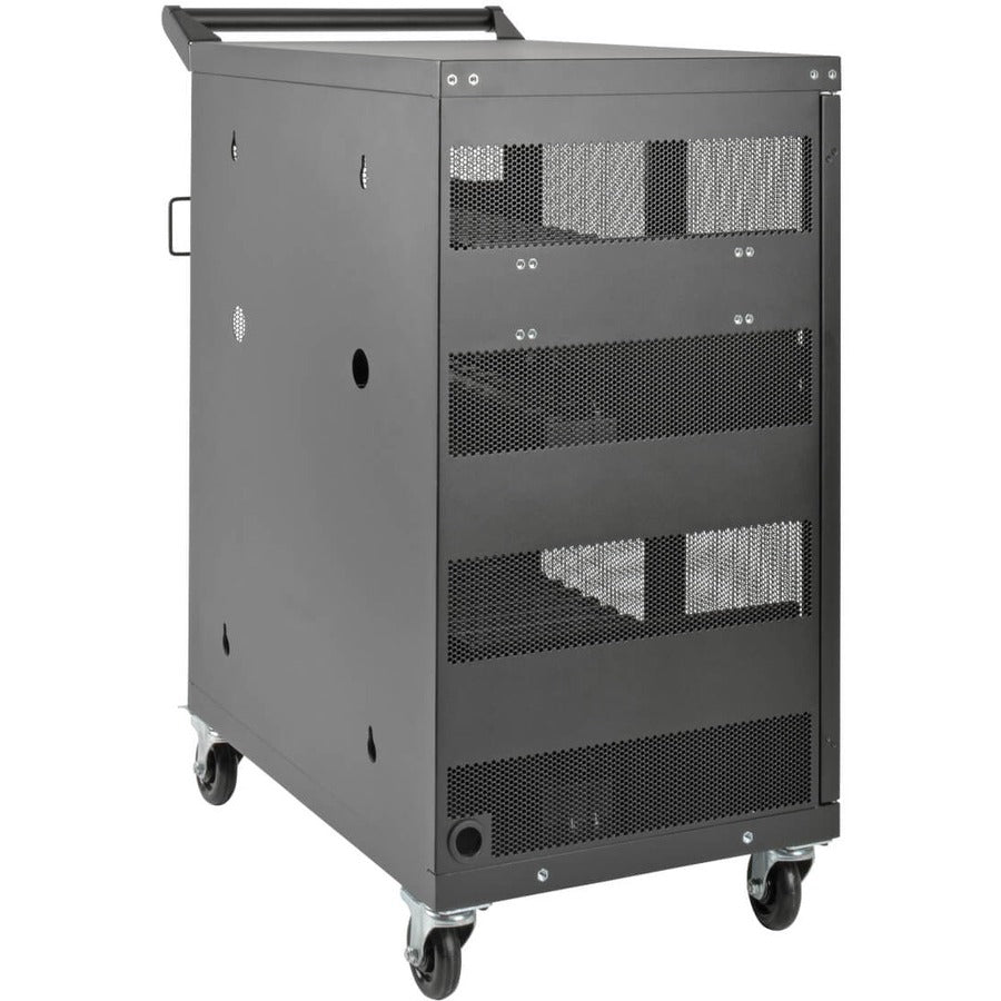 Tripp Lite by Eaton Multi-Device Charging Cart, 32 AC Outlets, Chromebooks and Laptops, Wall-Mount Option, Black CSC32AC