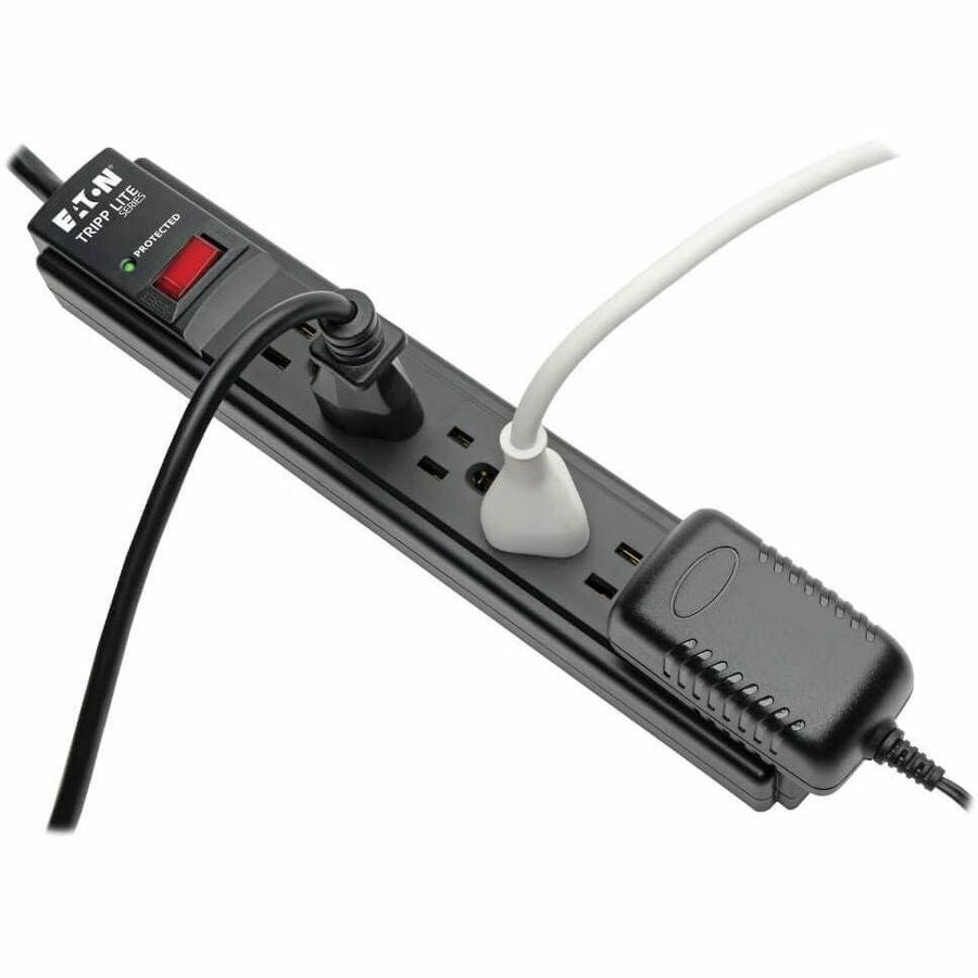 Eaton Tripp Lite Series Protect It! 6-Outlet Surge Protector, 15 ft. Cord, 790 Joules, Black Housing TLP615B