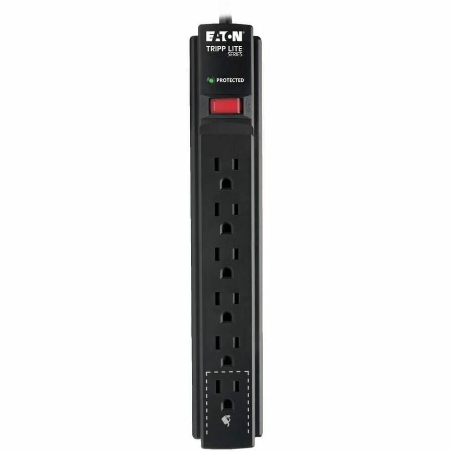 Eaton Tripp Lite Series Protect It! 6-Outlet Surge Protector, 15 ft. Cord, 790 Joules, Black Housing TLP615B